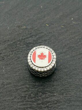 Pandora Canada Flag Bead Charm Sterling Silver Jewelry